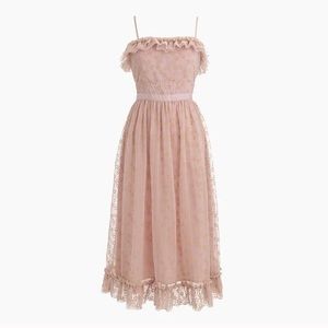 J. Crew pink ruffle tulle dress